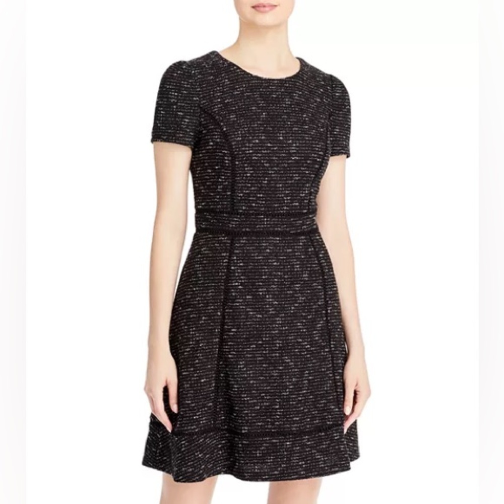 Karl Lagerfeld Black Tweed Dress - Picture 2 of 5